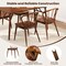 Costway Wooden Dining Chair Set of 2/4 with High Spindle Back Rubber Wood Legs Wide Seat